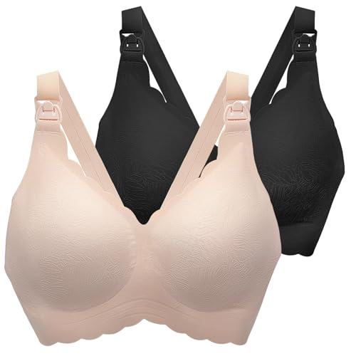Image of Nursing Bras for Breastfeeding, Seamless Ultra Comfort Maternity Bra, Natural Shape Pregnancy Bras for Women