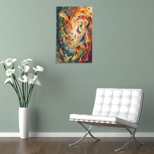 Impression sur toile oiseau murale de qualité premium 40x60cm