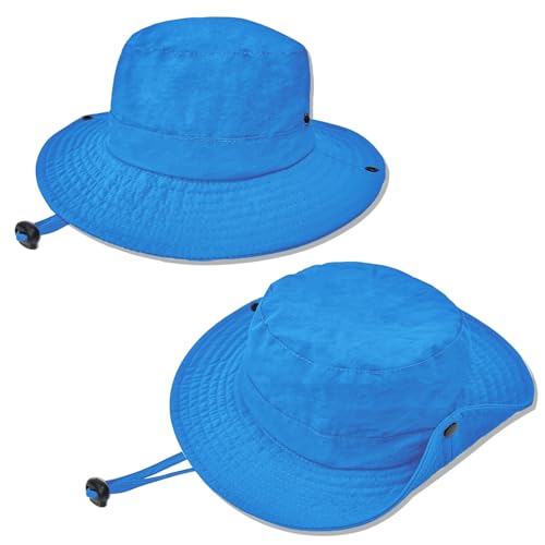 Image of Outdoor Kids Sun Hat UPF 50+ Quick Dry Foldable Bucket Hat Lightweight Adjustable Fishing Safari Hat for Girls and Boys