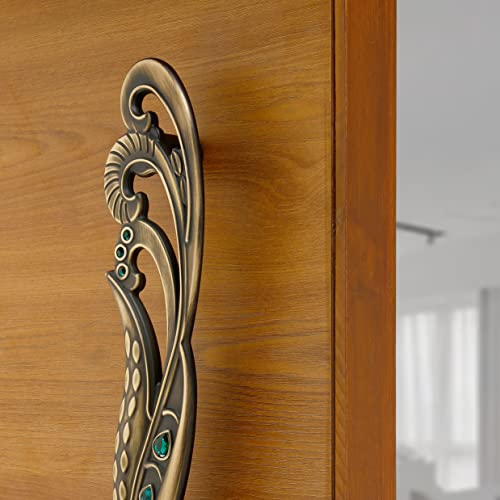Image of LAPO Mayur 12 Inch Pull Handle Set for Main Door, Wooden & Glass Door, Stylish Antique Finish Pull Handles for Home, Office & Hotels, 3 Years Warranty (Right & Left Side Pair Combo)