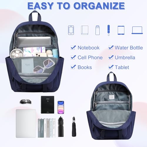 RAVUO Backpack for Men Water Resistant School Bookbag Casual Highschool Boys Book Bag with Multi Pockets for College Travel Commutes4