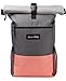 Produktbild TerraUno Rolltop Rucksack Herren & Damen I Daypack mit Laptopfach I 20 L bis 30 L I Idealer Begleiter für Schule, Uni, Job, und Reisen I Pink I rosa