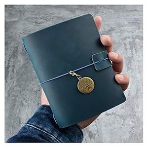 TAHALI Retro Leder Notizbuch mit Baumdesign