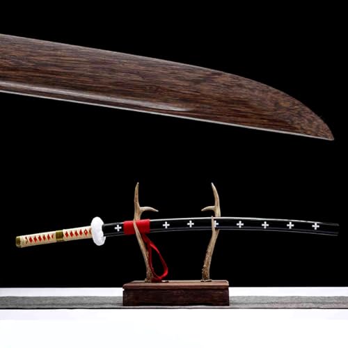 HJHUUA Espadas samurái de Palisandro Natural de 103 cm,bokken Hecho a Mano,Katana Japonesa de Madera para Cosplay de Anime,Fiestas,práctica de Kendo,Regalos y Accesorios.