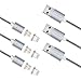 Smart&Cool Gen4 Nylon Braided Two-Mode Magnetic Charging & Data Transfer Cable Compatible with Phones and Tablets with Micro-USB and i-Product Interface(5ft-Silver Triple Pack)