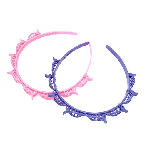 KaiLeQi Color double bangs hairstyle hairpin headband for girls women ,Twist headbands for women hair accessories girls