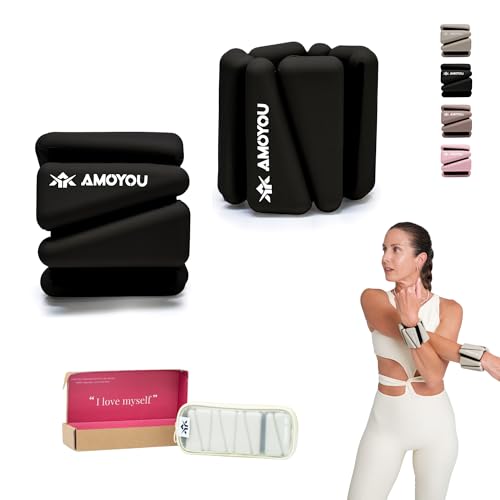 AMOYOU Wrist & Ankle Weights for Women – 2 lb Ankle Weights (Set of 2, 1 lb Each) | Arm Weights for Women | Leg Weights for Walking, Yoga, Cardio & Strength Training