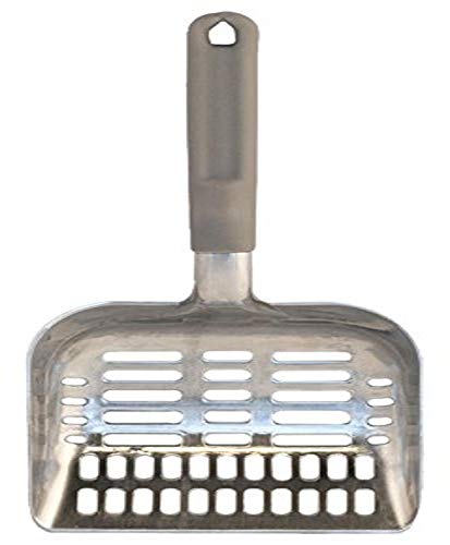 Ergonomic Handle Aluminum Cat Litter Scoop by Pet Champion