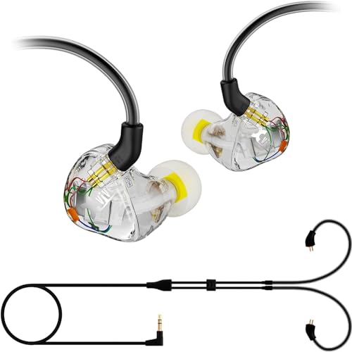 Xvive T9 Dual Balanced-Armature Drivers in-Ear Monitor Earphone Bundle T9 IEM Cable