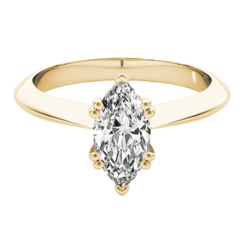 JTC LTD Anillo de compromiso solitario de diamante cultivado en laboratorio de talla marquesa certificado IGI para mujer, anillo de promesa para ella, 0,20 quilates a 2,00 quilates, joyería de lujo