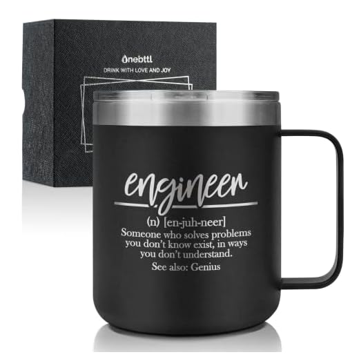 Onebttl Engineer Mug, Gifts for Engineer, Funny 12oz Stainless Steel Travel Coffee Tumbler/Mug for Engineer