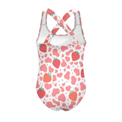 Image of Kid One Piece Swimsuit with Cross Back Girls Summer Sleeveles Swimwear for 5-14 Years