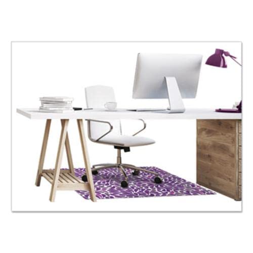 Deflecto Fashionmat Chair Mat, Purple Rain Design, Hard Floor And Flat Pile Carpet Use, Non-Studded Rectangle, 35” X 40” #TOP7