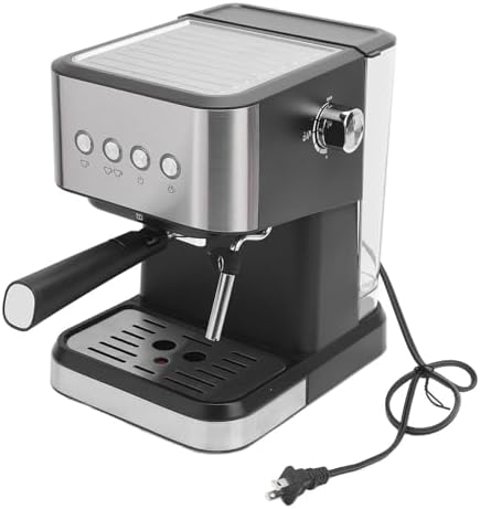 LAISANIM Semi Automatic Compact Coffee Machine 20 Bar Maker with Milk Frother Steam Wand, 1.5L Water Tank, Quick Preheat, 110V for Cappuccino Latte - Stainless Steel (US Plug 110V) - 4