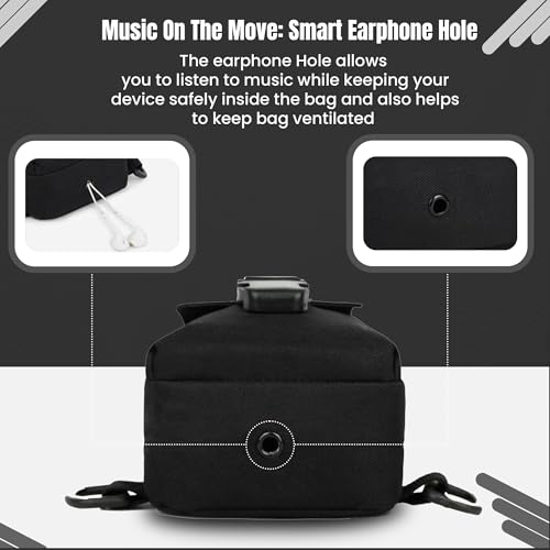 Image of CARRY TRIP Stylish Chest Bag for Men & Women - Small Crossbody Sling Bag for Travel, Hiking & Daily Use - Water Resistant, Lightweight Shoulder Mobile Pouch with Adjustable Strap