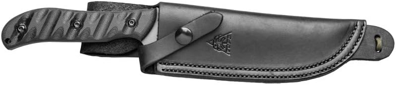 Tops Knives Silent Hero - Sniper Gray Blade Finish - Fixed Blade Knife - Black Leather Sheath (Rocky Mountain Tread Handle) : Sports & Outdoors