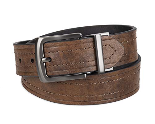 Image of Levi's Leather Men's Levis 40Mm Reversible Belt With Brushed Silver Buckle