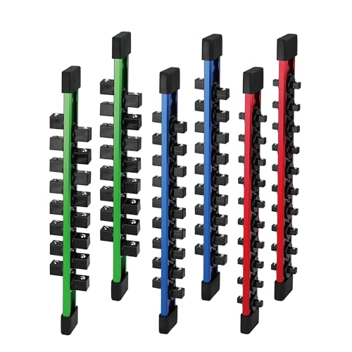 6-piece Socket Organizer Storage Set, 1/4-Inch, 3/8-Inch,