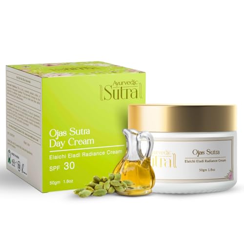 Ayurvedic Sutra Brightening Day Cream SPF 30 | With Kumkumadi Oil & Ayurvedic Herbs | Moisturizer fo...