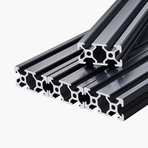 Happybuy 5PCS 47.2 in (1200mm) T - Slot 2040 Aluminum Extrusion Profile. European Standard Anodized Linear Rail, High - Strength Extruded Aluminum for 3D Printer, CNC Machine DIY