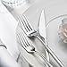 KINGSTONE Silverware Set, 20-Piece Flatware Set Cutlery Set Premium 18/10 Stainless Steel, Tableware Include Forks Knives Spoons for Home Kitchen Restaurant Wedding, Dishwasher Safe