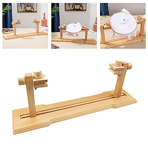 PEALOV Soporte Para Bastidor De Bordado,Soporte Para Bordado,soporte Para Punto De Cruz,ajustable En Tamaño,soporte Para Cuadro De Madera Rotado Para Suministros Artesanales De Punto De Cruz 58x12.5cm