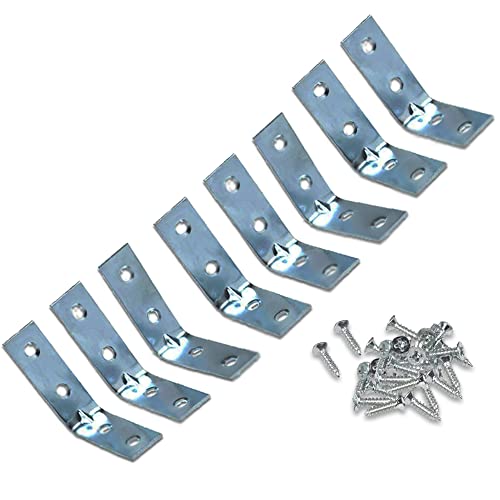 Invero Pack of 8 Metal Stainless Steel Corner Braces 90 Degree Joint Right Angle L Shaped Bracket Joiner 1.5-Inch - Image 3