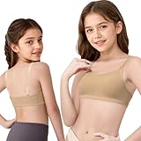 Respirant et confortable : ce soutien-gorge pour fille est doux, confortable, doux pour la peau avec une grande liberté de mouvement. Design non rembourré avec coussinets en silicone pour plus de confort et un soutien doux de la poitrine.