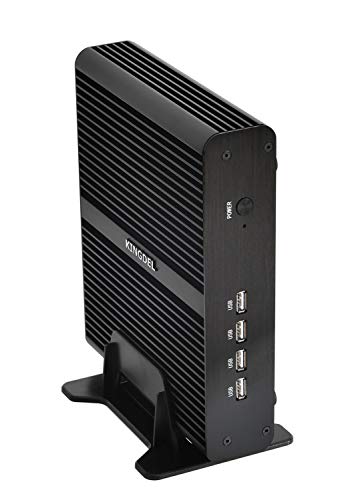 Image of KINGDEL NC860 Fanless Mini PC, Powerful Mini Computer, Core i7 8th Gen. CPU, 16GB DDR4 RAM+512GB NVMe SSD, 4K:4096x2304, HD+DP, Gigabit Ethernet, WiFi+BT, Silent Working
