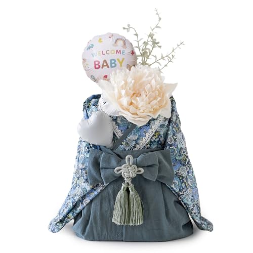 パンパースおむつケーキ バルーン付き