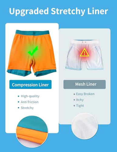Short de bain pour homme premium à doublure compression confortable