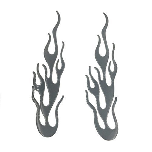 Black Flames Autocollant autocollant 3D réfléchissant en PVC pour voiture, scooter, moto tout-terrain Cover