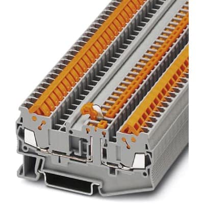 3205103, Knife Disconnect Terminal Block, Quick Conn, 1row 2conn, 24-16AWG Gray 17.5A 400V, QTC 1,5-MT