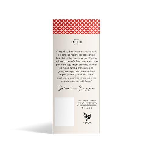 Cápsulas de Café Baggio Café Aroma Chocolate com Avelã, compatível com Nespresso, contém 20 cápsulas
