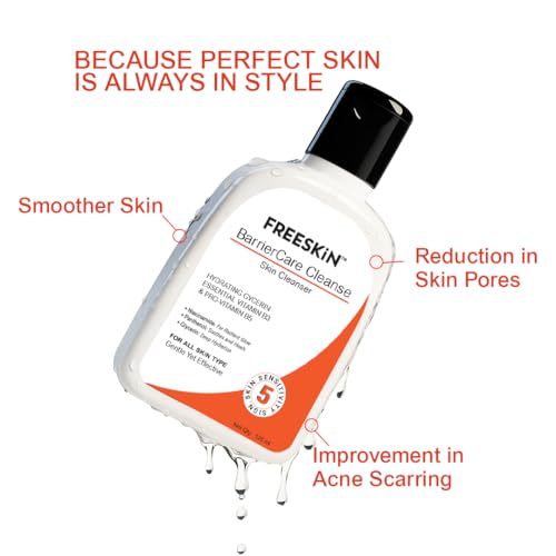 Image of Freeskin BarrierCare Cleanse Face Cleanser | Hydrating Glycerin, Niacinamide (Vitamin B3) & Panthenol (Pro-Vitamin B5) | Deep Hydration, Radiant Glow & Gentle Cleansing | For All Skin Types | 125ml