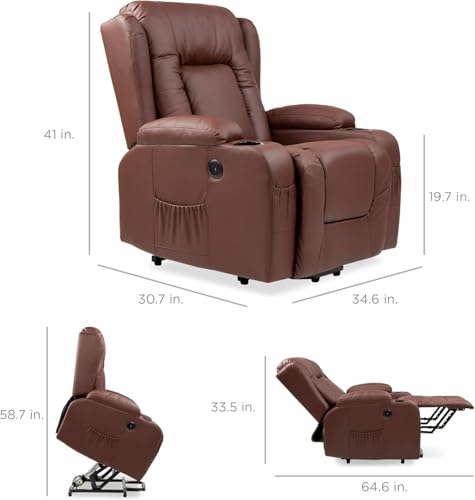 Sillón eléctrico reclinable con masaje y calor One Color miniatura 2