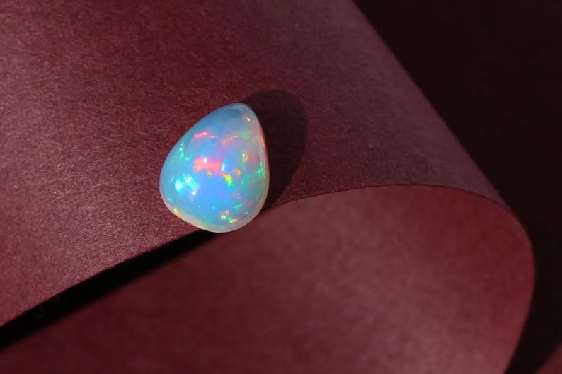Opale éthiopienne AAA authentique et cabochon multi-feu d'exception pour joaillerie fine - 4
