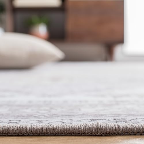 Tapete 3' x 3' Beige y Gris SAFAVIEH lavable bajo pelo miniatura 4