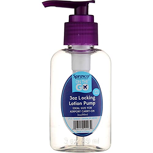Sprayco Lotion Pump Bottle Clear 3 Ounce, Multicolor, One Size #TOP4