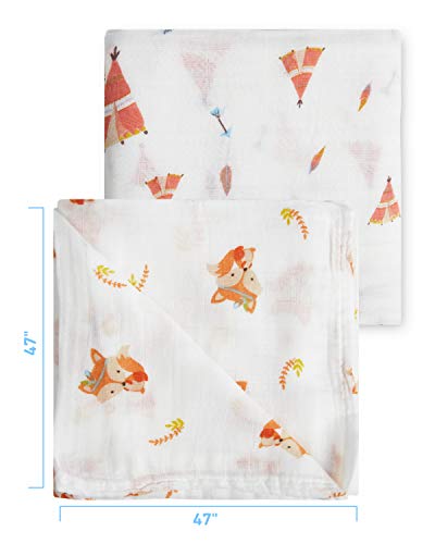 image for Babebay Baby Muslin Swaddle Blanket, 3-Pack Unisex Bamboo Swaddle Blan