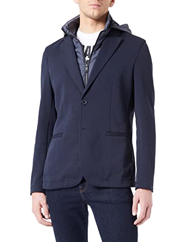 A | X ARMANI EXCHANGE Men's Layered Dickey Blazer, Navy/India Ink, XS