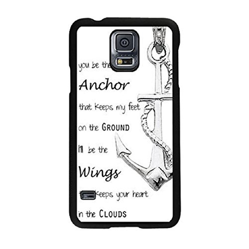 ABC(TM) New Anchor Quotes Back Hard Case Cover for Samsung Galaxy S5 I9600