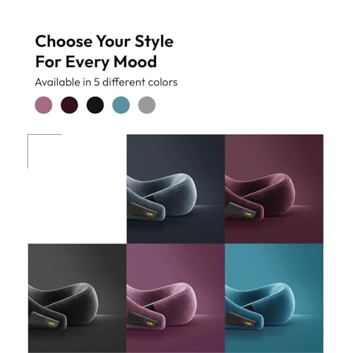 Frido Travel Neck Pillow | Premium Memory Foam Neck Pillow for Flight Travel, Car Sleeping | Adjustable Head Rest, Neck Rest Travelling Pillow for Sleeping Head Support | Wine Colour, Pack of 1 9 41jaZiO2BYL