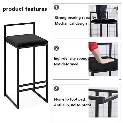Tabourets de bar avec dossier ergonomique DASHADAO contre le mal de dos