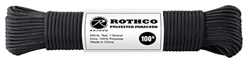 Rothco Polyester Paracord - 100 Ft/Black