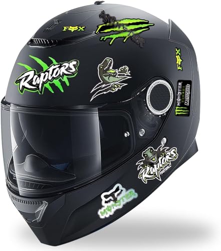 Taiyyi 4-Piece Monster Energy Sticker Motorcycle Cool Motorcycle Helmet Sticker - Stickers for Motorcycles, Skateboards, Cars and Off-Road Bikes(A、B) (A)