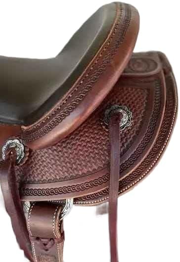 Leather Wade Horse Saddles Tree A Fork Roping Ranch Work Premium Western for Horses Handmade Equestrian Trail Tooled Carved Horse Saddle Tack Size: 10"-18" inches Seat, MD-WADE-77
