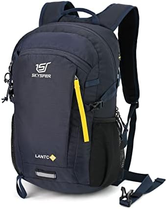 SKYSPER Leicht Wanderrucksack 20L Klein Rucksack mit Rückenbelüftung | Trekkingrucksack aus atmungsaktivem 3D Air Mesh Polyester Wandern Tagestouren Reisen Camping Outdoor