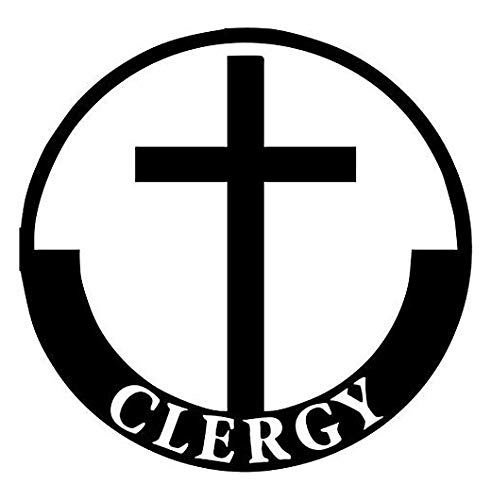 (Set of 3) Clergy Religion Printed Decal Sticker - Sticker Graphic - Auto, Wall, Laptop, Cell, Truck Sticker for Windows, Cars, Trucks