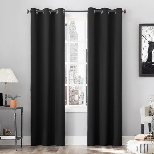 Rideaux occultants 100% anthracite Sun Zero Cyrus 101x160 cm - 2